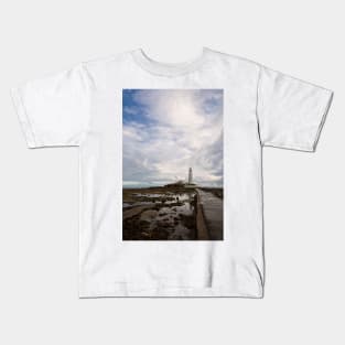 Early morning reflections at St Mary's Island Kids T-Shirt